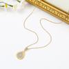 Nuevo Collar de Acero de Titanio Europeo y Americano de Venta Caliente Transfronterizo para Mujer Ins Chapado en Oro Plata Colgante Bicolor Moda Elegante Venta Directa de Fábrica