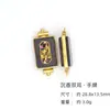 Accesorios de Madera de Agar Natural Pulsera de Plata S925 Chapada en Oro Accesorios para Pulsera Cuentas Espaciadoras Hechas a Mano para DIY Productos Semiacabados