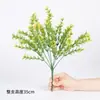 Plantas artificiais, plantas verdes de plástico transfronteiriças, arranjos de flores para cercas externas, pequenas plantas decorativas em vasos, grama para decorações de casamento e grama de pinho