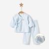 Conjunto de Verano para Bebé Recién Nacido, Piezas Separadas Finas de Algodón Puro de Manga Larga, Ropa de Verano Transpirable con Broches en la Entrepierna para Bebés de 3 Meses