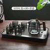 Tetera de Vidrio Separación de Té y Agua Tetera de Vidrio Resistente a Altas Temperaturas Tetera con Mango de Madera Juego de Tetera para Hogar con Filtro