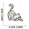 Xiao Tian gatito de dibujos animados parche de tela bordado decoración de bolsa parche bordado para computadora microestampilla gato gato estrella bordado