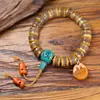 Pulsera Vintage de Hueso de Yak Natural Estilo Tíbet con Textura de Pátina Envejecida, Accesorio Unisex Personalizable DIY