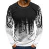 Cross-border Moda Masculina Esportes Fitness Personalidade Estampada T-shirt Comércio Exterior Masculino T-shirt masculina manga comprida