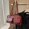Bolso de Mujer Transfronterizo de Comercio Exterior 2024 Nuevo Europeo y Americano PU Color Sólido Gran Capacidad Bolso de Hombro Sobaco Moda Coreana Bolso de Mujer