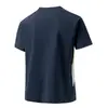 Verano al Aire Libre Transfronterizo Nuevo Estilo Protección Solar Descente Elástico Tela de Cuadros Pequeños Diseño Simple Cuello Redondo Camiseta Moda Casual