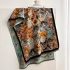 Bufanda de Imitación Cachemir Estilo Pintura al Óleo Vintage Nueva Otoño/Invierno 2026 para Mujer, Calentador de Cuello Chal Jacquard Versátil de Alta Gama al por Mayor