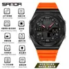 Sanda Nuevo Reloj Versión Coreana Pantalla Dual Reloj Despertador de Dos Manecillas Sincronizado Reloj Electrónico Multifuncional Horario de Verano Reloj para Estudiantes