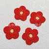 Bordado de lana flor de cinco pétalos DIY accesorios de joyería color ciruela pieza de girasol accesorios para el cabello banda de goma accesorios de ropa
