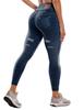 Pantalones de Yoga con Estampado de Mezclilla Europeos y Americanos Transfronterizos para Mujer, Pantalones Deportivos de Fitness, Ajustados, Pantalones de Gimnasio, Ropa de Yoga, Levanta Glúteos, Running