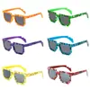 Nuevas Gafas de Sol Cuadradas Florales a Cuadros Estilo Retro Aliexpress Amazon Transfronterizas Más Vendidas para Hombres y Mujeres Espejos Decorativos