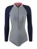 Nuevo Traje de Baño Sexy de una Pieza sin Espalda, Adelgazante, Cubre Vientre, Conservador, de Manga Larga para Mujer