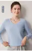 Nuevo Suéter de Punto Grueso de Cachemir 100% Puro sin Costuras de una Sola Pieza con Cuello en V en Forma de Corazón para Mujer, Jersey de Punto Holgado, Capa Base