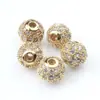 Accesorios para Joyería 6/8/10mm Cobre Incrustado Circonita Cuentas Redondas Pulsera de Joyería Cuentas Espaciadoras Bolas de Diamante con Cuentas Cuentas Sueltas Venta al por Mayor