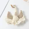 Enfeites Pendentes Frescos e Simples Estilo Coreano, Enchimento de Algodão 3D, Acessórios, Formato de Coração Cisne Palhaço Materiais de Tecido Feitos à Mão, Acessórios de Broche