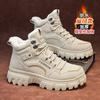 Novas Botas de Inverno Martin para Homens, Botas Curtas para Trabalho, Sapatos Masculinos de Cano Alto para Esportes Outdoor do Nordeste, Botas de Neve com Forro de Fleece para Caminhada