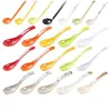 Vajilla de melamina, cucharas pequeñas creativas y duraderas, cucharas de mango largo, cucharas pequeñas para comer, cucharas para sopa ramen, plástico de uso comercial