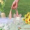 Bolsa transparente de PVC Daisy companheira de casamento bolsa de presente de mão carregando à mão 38 seções bolsa de presente ins confecção de logotipo