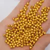 Chapado en oro de 18k retención de color duradera método antiguo collar de perlas esmeriladas material para manualidades accesorios de joyería cordón tejido abalorios cuentas de oro arena