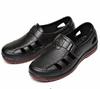 Zapatos de Protección Laboral de Plástico PVC, Zapatos Casuales de Otoño e Invierno para Personas de Mediana Edad y Mayores, Nuevos Zapatos Planos Transpirables para Obra, Cocina, Zapatos de Hombre