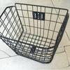 Cesta de Bicicleta Plegable Bicicleta Eléctrica Universal Metal Grueso Doble Alambre Almacenamiento Estudiante Almacenamiento en el Manillar Cesta de Almacenamiento