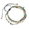 Pulsera Boho Estilo Colorido Étnico Tejida a Mano con Cuentas Estilo Resort Francés Pulsera Ajustable Verano