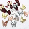 Nueva Piedra Ojo de Gato Mariposa Aleación de Circonita Joyería para Uñas Estilo Lujo Ligero Tridimensional Súper Brillante Incrustación Mariposa Decoración para Uñas