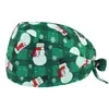 [En Stock] Gorro Quirúrgico Transfronterizo de Amazon para Personal Médico Oral y Dental Dibujo Animado Gorro de Enfermera Navideño