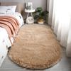 Alfombra Ovalada de Seda y Lana Transfronteriza Teñida a Mano Manta Larga de Terciopelo Manta para Mesita de Noche de Dormitorio Felpudo Decorativo para Vestidor Etiquetado