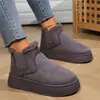 Botas de Neve Grossas de Algodão com Forro de Lã e Bico Redondo, Calce Fácil, Estilo Novo Outono/Inverno 2025, Comércio Exterior, Feminino, Amazon