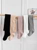 Medias de Poliéster Transfronterizas para Niñas Primavera y Otoño Finas de Trenza Lateral Lisas Leggings para Bebés y Niños