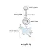 Gaibei Europa y Estados Unidos comercio electrónico transfronterizo fábrica directa anillo para ombligo estrella luna uña mágica joyería para perforaciones de uñas fábrica
