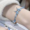 Serie Sueño Mariposa Pulsera Mariposa Fresca para Mujer Lujo Ligero Nicho Delicado Sentido Avanzado Pulsera de Cadena de Tracción Joyería Personalizada