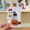Nuevos Pasadores para el Cabello de Ambiente de Festival de Fantasmas de Halloween de Venta Caliente Transfronteriza: Clips Combinados de Calabaza, Mano de Fantasma, Sombrero Morado, Luna, Murciélago