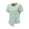 Top de Yoga, Camiseta Ligera y Transpirable para Mujer, Ropa de Fitness de Verano Asimétrica para Mujer, Camiseta de Running de Cuello Redondo, Secado Rápido