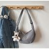 Bolso Bandolera Cruzado de Gran Capacidad de Tela Color Sólido Versátil Estilo Nuevo 2025 para Niñas