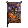 Bandeira de Jardim de Halloween Transfronteiriça Nova Decoração de Quintal de Outono Bandeira Estampa de Abóbora Caveira Bandeira de Linho Dupla Face