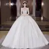 Vestido de Novia Estilo Francés con Escote en V Profundo 2026 Modelo Nuevo Vestido Blanco Largo de Mangas Largas para Novia Resistente Lujoso