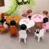 Casa de Niños Transfronteriza Muebles Miniatura Cocina Adornos de Simulación Casa de Muñecas Mesa Redonda Mesa de Comedor Escena Miniatura Niña