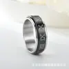 Anillo de Acero Titanio con Números Romanos, Acero Inoxidable Giratorio Personalidad Creativa Estudiante Moda Versátil Tendencia Anillo Giratorio Creativo
