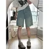 Shorts de Mezclilla Rasgados para Mujer, Estilo Veraniego Delgado, Tallas Grandes, Cintura Alta, Corte Holgado, Adelgazante, Pierna Recta, Pierna Ancha, de Longitud Media, Modernos
