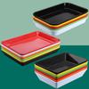 Xyt bandeja para comida cocinada plato marinado carne marinada cuello de pato marinado plato de exhibición plástico melamina color rectangular comercial plato frío