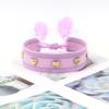 Creativo D decoración del hogar pulsera tejida moda remache dorado en forma de corazón borla cuerda de mano amor simple pulsera de muñeca