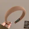 Diadema de felpa Melard para mujer, otoño e invierno, diadema elegante de corona alta con dientes, antideslizante, accesorio para el cabello que aplasta el cabello