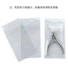 Bolsa para tarjetas en stock bolsa horizontal con solapa transparente de PVC bolsa para empaque de joyería bolsa con etiqueta transparente bolsa de cuero muerto bolsa con orificio para colgar tijeras