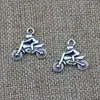 Q100 20 * 22mm joia acessório de liga de prata antiga para motocicleta pingente retrô DIY 2,5g
