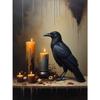 Pintura sin marco de Bruja Murciélago Casa Embrujada de Halloween Transfronteriza Pintura Decorativa para Sala de Estar Mural Más Vendido en Amazon Directo del Fabricante
