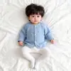 Tops de Terciopelo Oli para Bebé para Otoño e Invierno, Engrosados y Forrados de Felpa, Cárdigans para Recién Nacidos, Ropa Interior Base, Chaquetas Pequeñas para Niños y Niñas