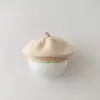 Boina de Bebê Estilo Primavera e Outono Unissex Chapéu de Lã Tricotado Chapéu de Artista Infantil Quente Versátil Cor Sólida Moderno