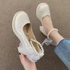 Zapatos de Verano Finos de Cuero Estilo Británico con Perlas para Mujer, Zapatos Mary Jane Retro de Tacón Grueso, Tacones Altos, Zapatos JK Japoneses